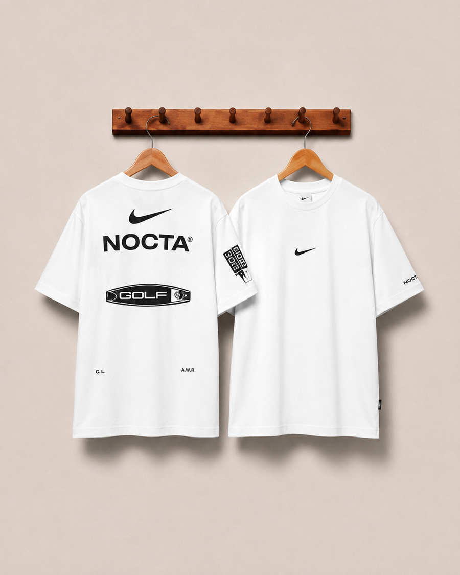 T-shirt Nocta Golf – Blanc (manche court)